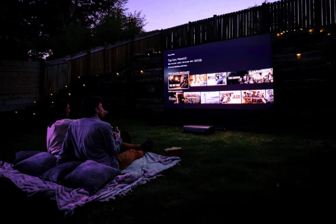 Séance cinéma dans le jardin à Quimper 